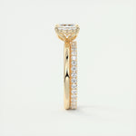 2.03 CT Asscher Cut Solitaire Moissanite Engagement Ring 12