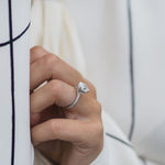 2.90 CT Oval Hidden Halo & Pave Moissanite Engagement Ring 2