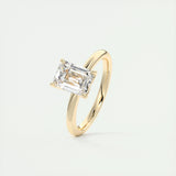 1.91 CT Emerald Cut Solitaire Moissanite Engagement Ring 11