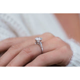 2.50 CT Old Mine Round Moissanite Engagement Ring 3