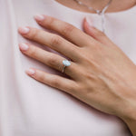 2.10 CT Oval Hidden Halo Moissanite Engagement Ring 1