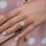 2.50 CT Elongated Cushion Three Stone Moissanite Engagement Ring 4