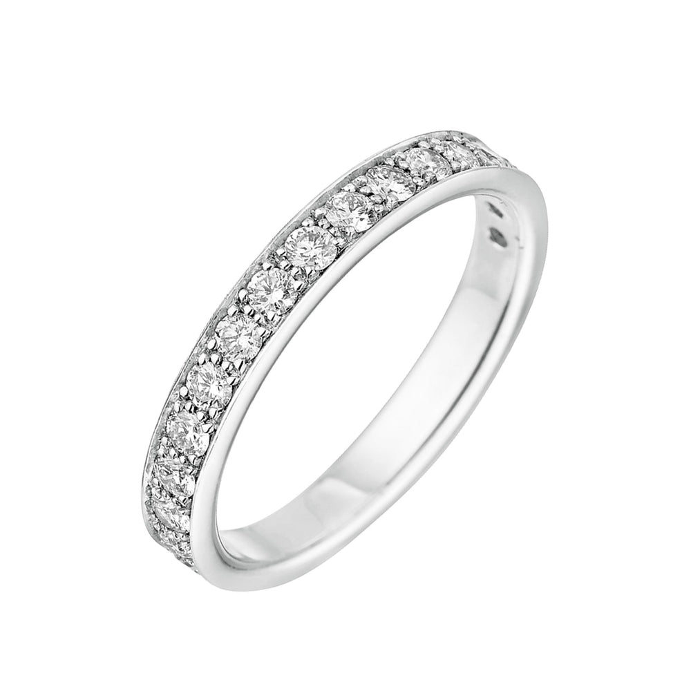 0.51 CT Round Shaped Moissanite Channel Setting Wedding Band 1