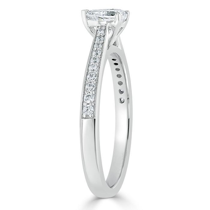 
                  
                    1.0 CT Heart Cut Solitaire Channel Pave Moissanite Engagement Ring 3
                  
                