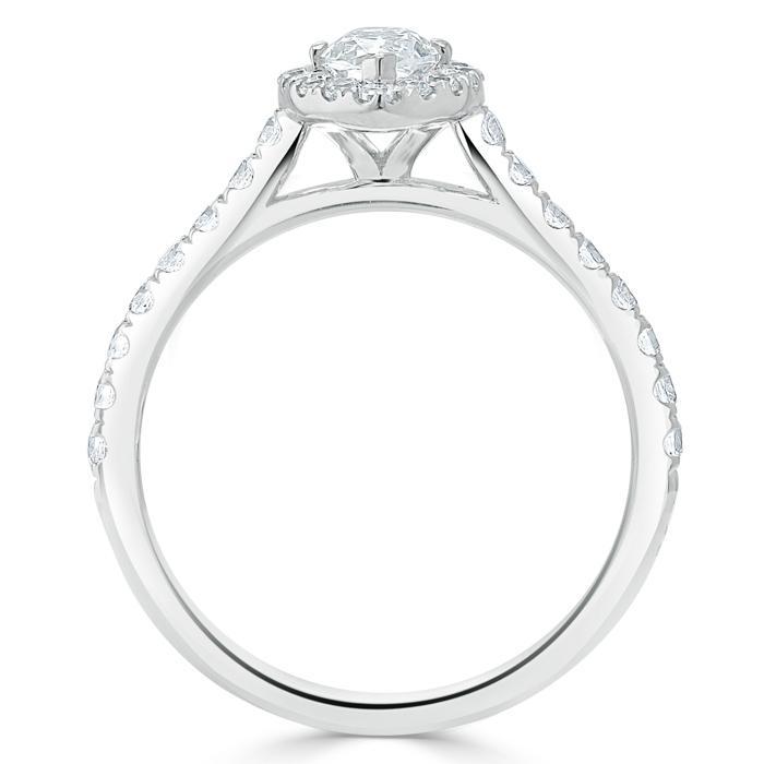 
                  
                    1.0 CT Marquise Cut Halo Moissanite Engagement Ring With Pave Setting 4
                  
                
