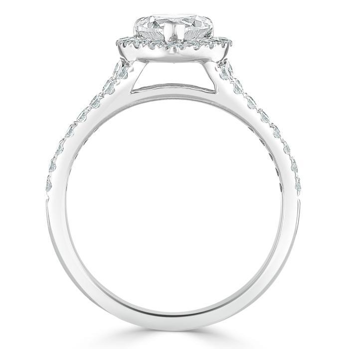 
                  
                    1.0 CT Heart Cut Halo Split Shank Style Moissanite Engagement Ring
                  
                