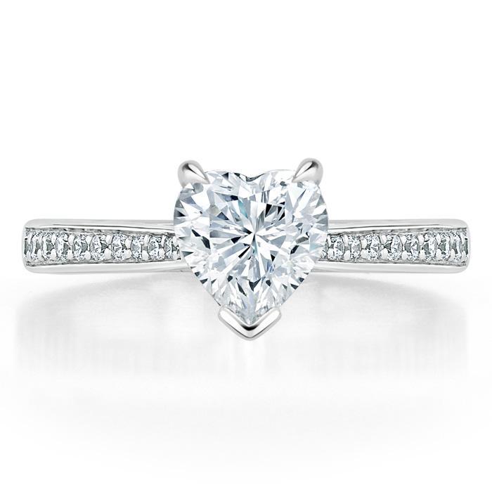 
                  
                    1.0 CT Heart Cut Solitaire Channel Pave Moissanite Engagement Ring
                  
                