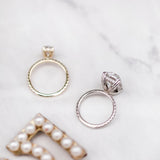1.85 CT Oval Hidden Halo & Pave Moissanite Engagement Ring 3