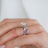 2.50 CT Round Cut Hidden Halo Moissanite Engagement Ring 5