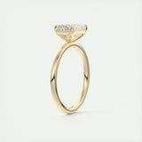 1.91 CT Emerald Cut Solitaire Moissanite Engagement Ring 14