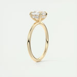 2.15 CT Cushion Hidden Halo Moissanite Engagement Ring 13