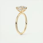 2.0 CT Round Hidden Halo Moissanite Engagement Ring 13