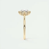 1.47 CT Round Rose Cut  Solitaire Double Prong Moissanite Engagement Ring 13