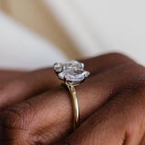 3.45 CT Pear & Marquise Two Stone Moissanite Engagement Ring 3