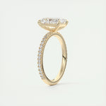 2.10 CT Radiant Cut Pave Style Moissanite Engagement Ring 14