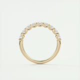 1.35 Oval Cut Shared Prongs Moissanite Bridal Wedding Band 17
