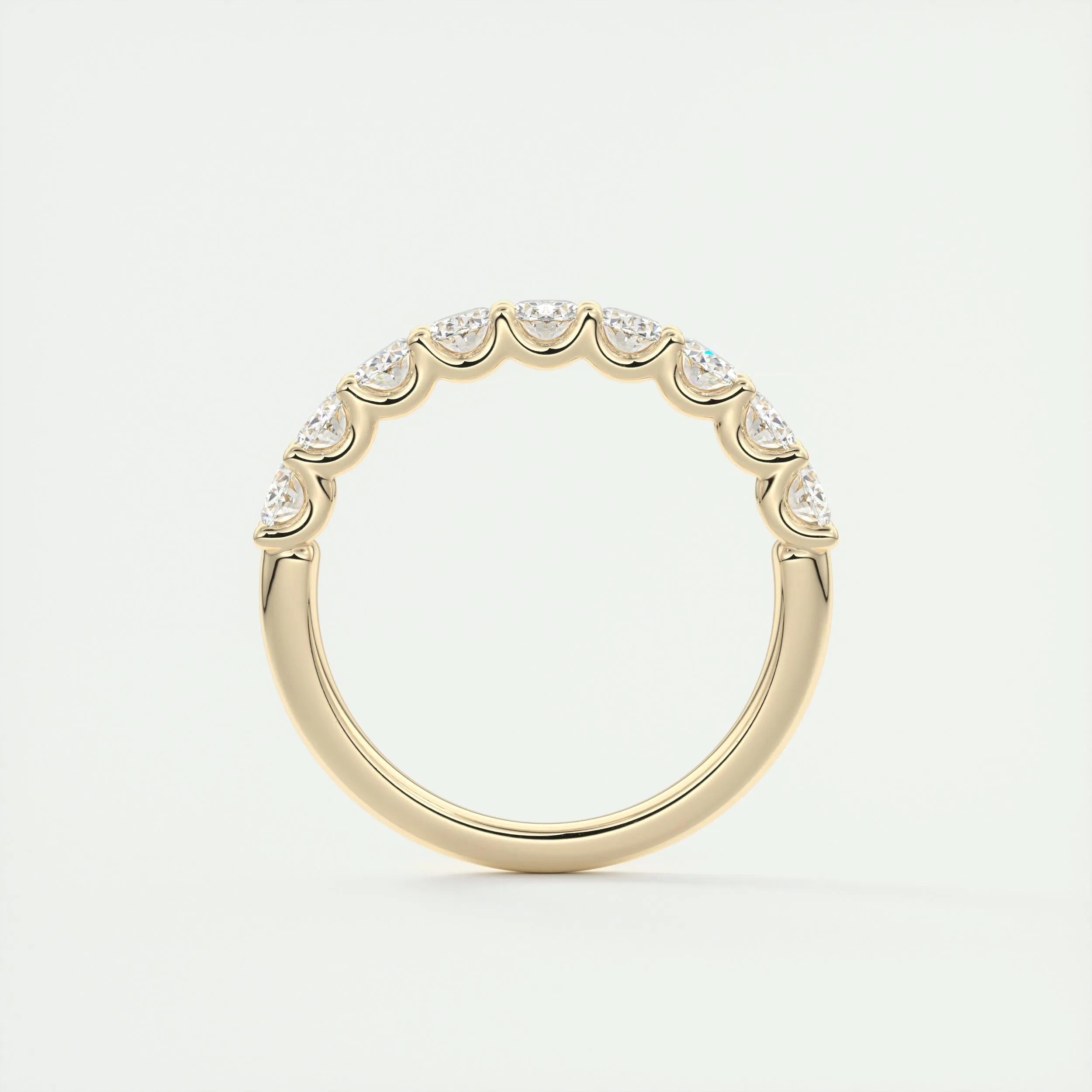 1.35 Oval Cut Shared Prongs Moissanite Bridal Wedding Band 17