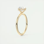 1.91 CT Oval Hidden Halo Moissanite Engagement Ring 12