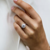 3.10 CT Round Pave Moissanite Engagement Ring 3