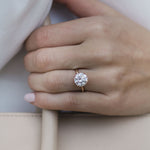 3.0 CT Round Solitaire Moissanite Engagement Ring 1