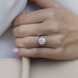 3.0 CT Round Solitaire Moissanite Engagement Ring 1