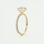 2.0 CT Round Cut Pave Moissanite Engagement Ring 13