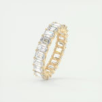 4.60 Emerald Cut Full Eternity Moissanite Bridal Wedding Band 9