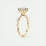 2.0 CT Round Pave Moissanite Engagement Ring 13