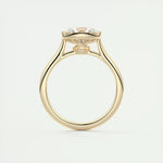 2.0 CT Round Bezel Solitaire Moissanite Engagement Ring 12