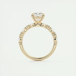 2.15 CT Cushion Cut Pave Moissanite Engagement Ring 14