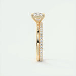 2.15 CT Cushion Cut Solitaire Moissanite Engagement Ring 12