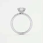 1.93 CT Pear Solitaire Pave Moissanite Engagement Ring 5