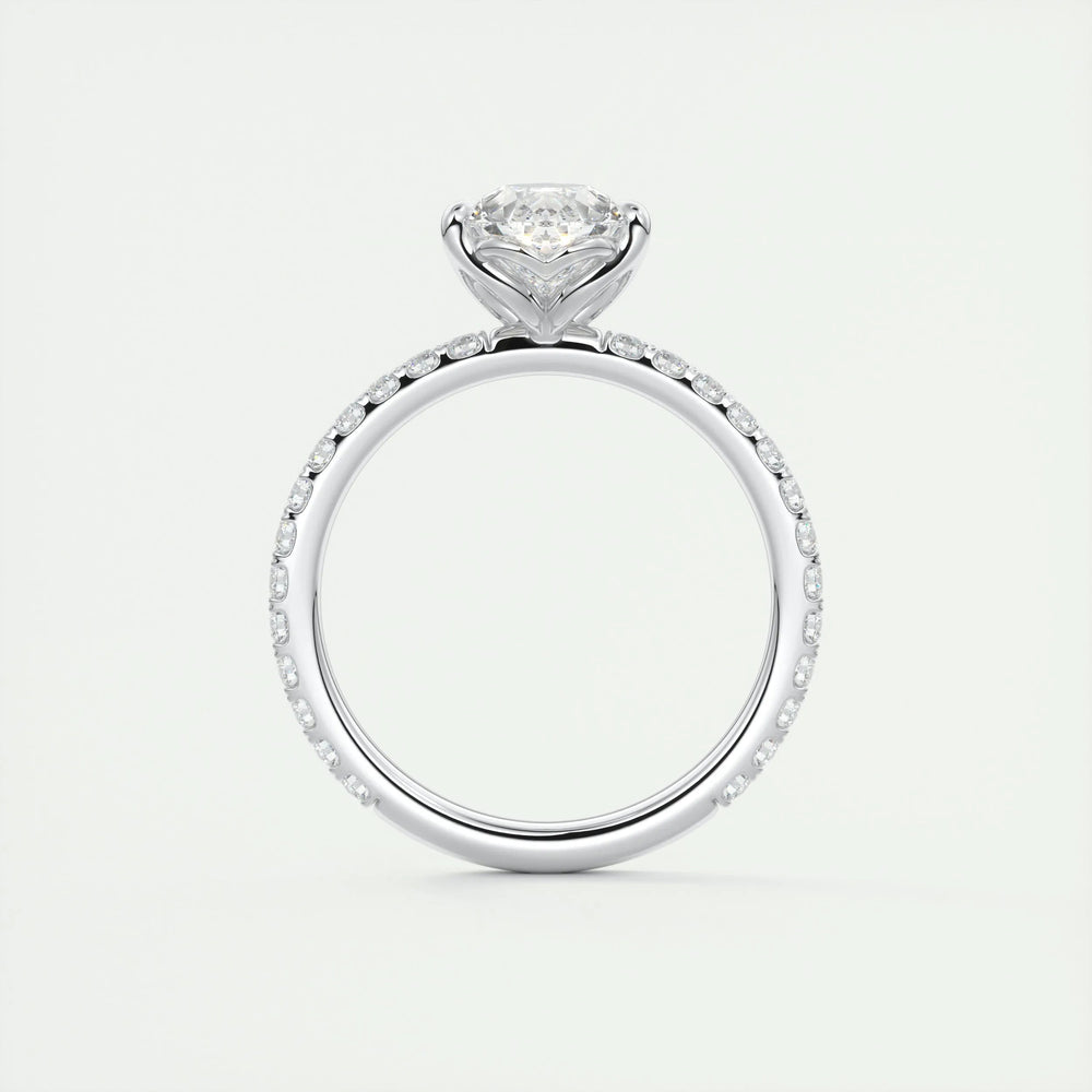 
                  
                    1.93 CT Pear Solitaire Pave Moissanite Engagement Ring 5
                  
                