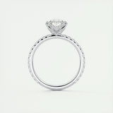 1.93 CT Pear Solitaire Pave Moissanite Engagement Ring 5