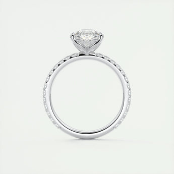 1.93 CT Pear Solitaire Pave Moissanite Engagement Ring 5