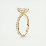 1.91 CT Emerald Solitaire Pave Moissanite Engagement Ring 11