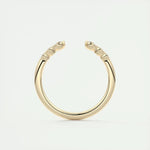 0.22 Round Bezel Open Moissanite Bridal Wedding Band 15