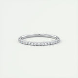 0.37 Round Cut Full Eternity Moissanite Bridal Wedding Band 1