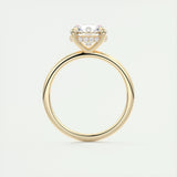 2.0 CT Round Hidden Halo Moissanite Engagement Ring 14