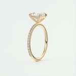 2.15 CT Cushion Cut Pave Moissanite Engagement Ring 13