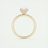 1.91 CT Oval Cut Pave Moissanite Engagement Ring 15