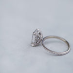 2.70 CT Radiant Solitaire Hidden Halo Pave Moissanite Engagement Ring 6