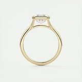 2.03 CT Asscher Cut Bezel Solitaire Moissanite Engagement Ring 14
