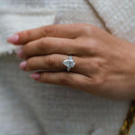 4.20 CT Pear Three Stone Moissanite Engagement Ring 3
