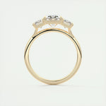 1.91 CT Emerald Cut Three Stone Moissanite Engagement Ring 14