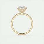 2.08 CT Princess Cut Pave Moissanite Engagement Ring 14