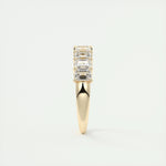1.80 Emerald Cut Half Eternity Moissanite Bridal Wedding Band 18