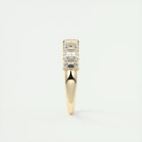 1.80 Emerald Cut Half Eternity Moissanite Bridal Wedding Band 18