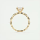2.0 CT Round Pave Moissanite Engagement Ring 14