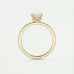 1.91 CT Oval Cut Solitaire Pave Moissanite Engagement Ring 14
